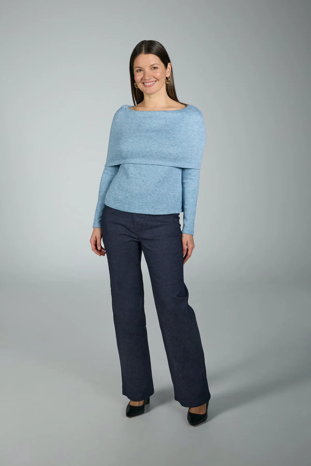 ROLL NECK SWEATER (SKY BLUE) - BRENDA BEDDOME