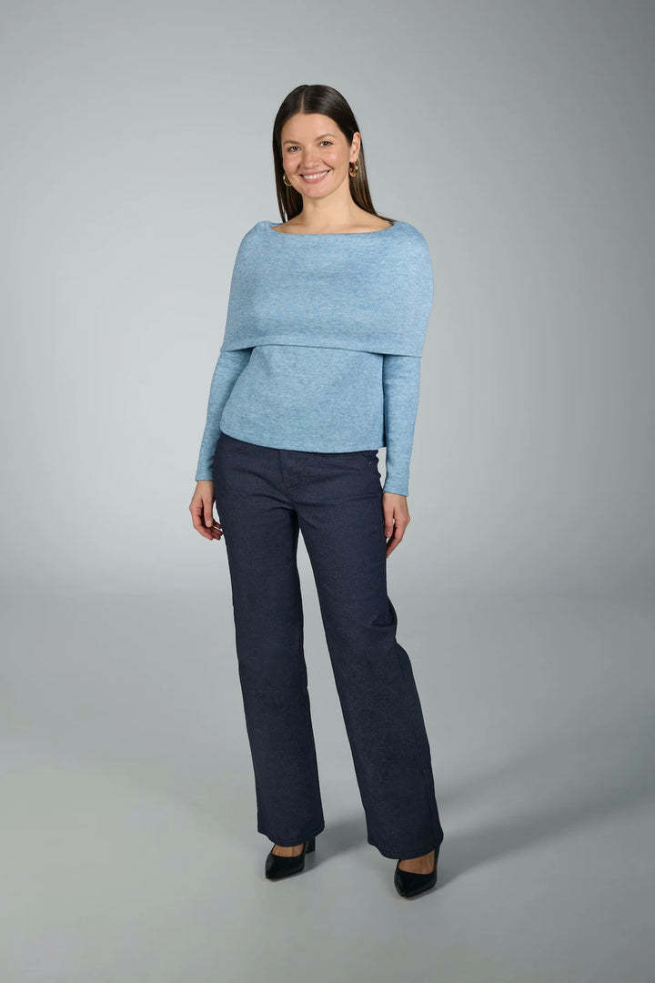 ROLL NECK SWEATER (SKY BLUE) - BRENDA BEDDOME