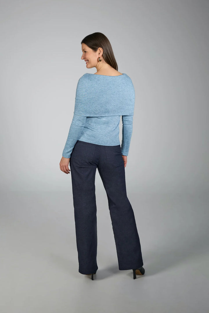 ROLL NECK SWEATER (SKY BLUE) - BRENDA BEDDOME