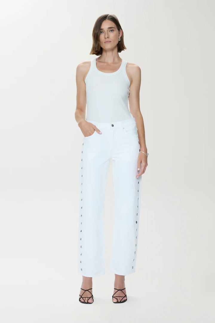 LEXI BOWED LEG W/ GROMMETS (VIVID WHITE) - PISTOLA