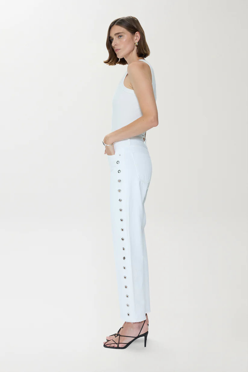 LEXI BOWED LEG W/ GROMMETS (VIVID WHITE) - PISTOLA