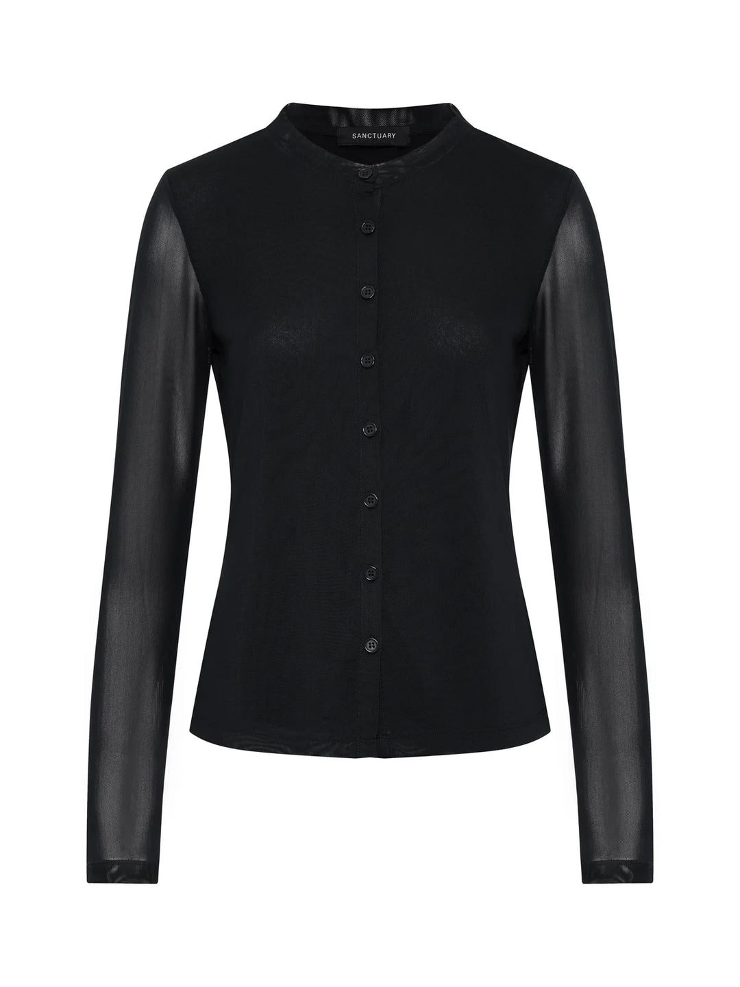 MESH LONG SLEEVE CARDIGAN (BLACK) - SANCTUARY