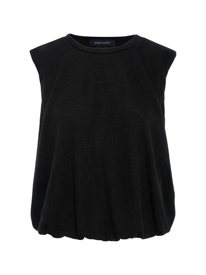 QUINN BUBBLE SHELL (BLACK) - SANCTUARY