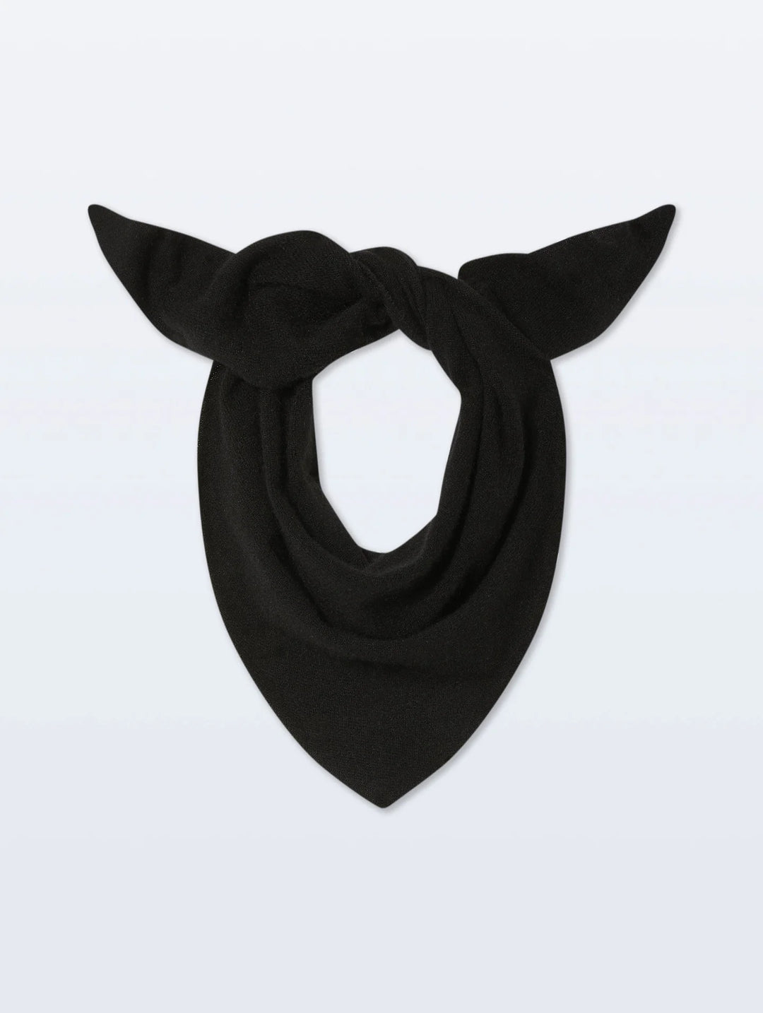 CASHMERE NECKERCHIEF (BLACK) - WHITE + WARREN
