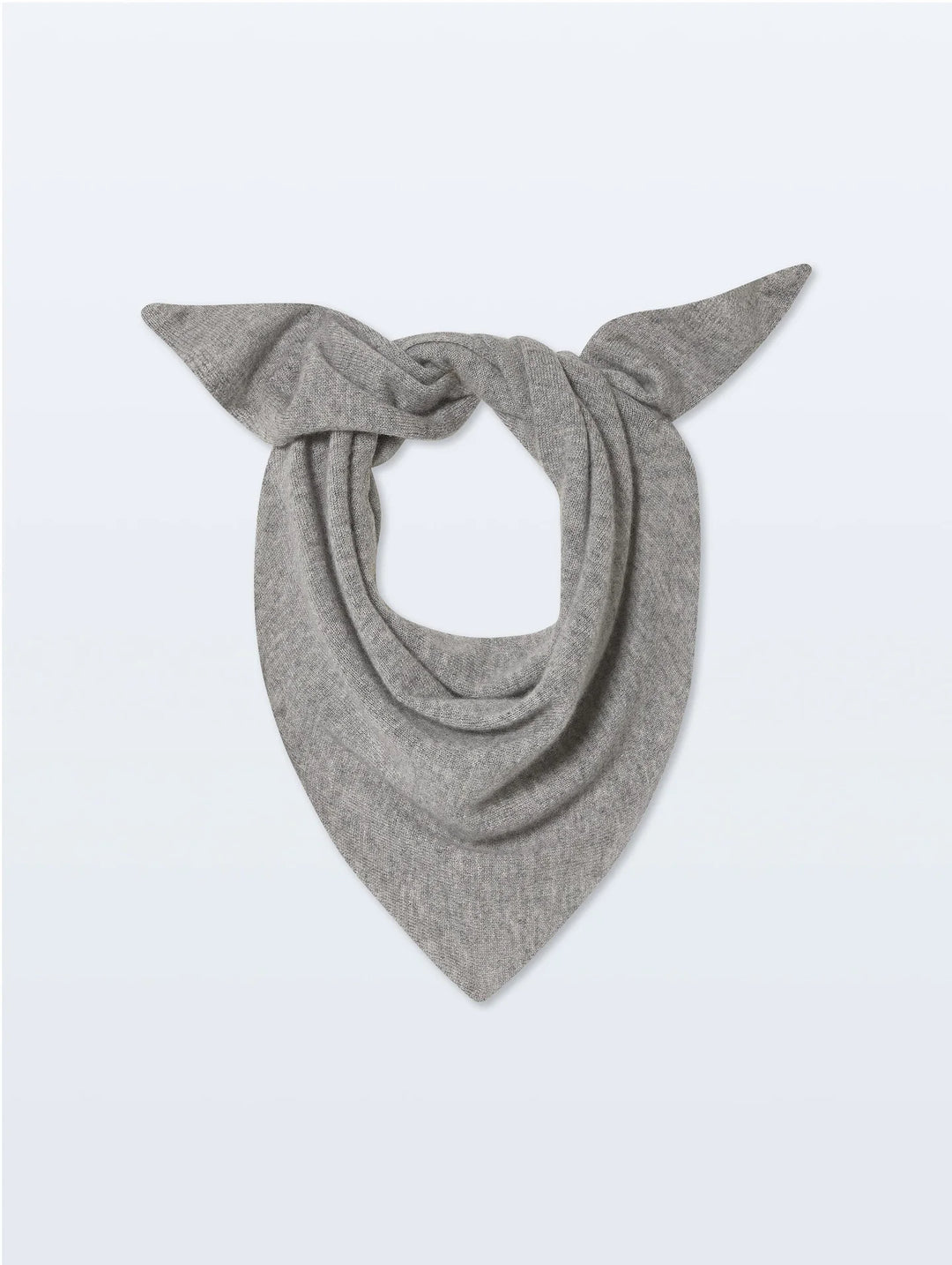 CASHMERE NECKERCHIEF (GREY HEATHER) - WHITE + WARREN