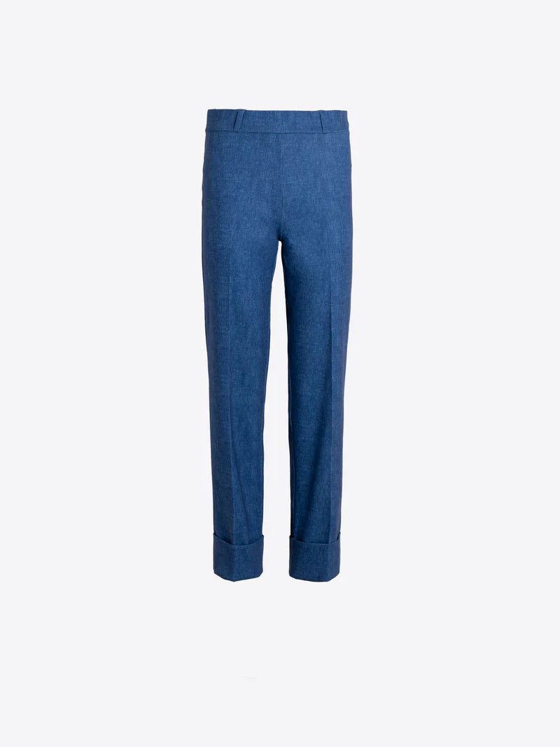 KAI PANT WITH CUFF (BLUE) - VILAGALLO