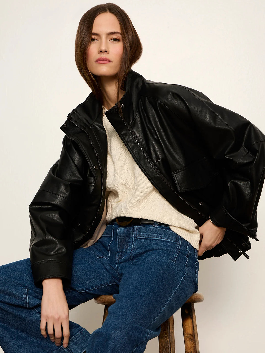 ALANA LEATHER JACKET (BLACK) - SANCTUARY