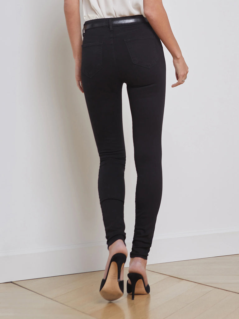 MARGUERITE HIGH RISE SKINNY (NOIR) - L'AGENCE