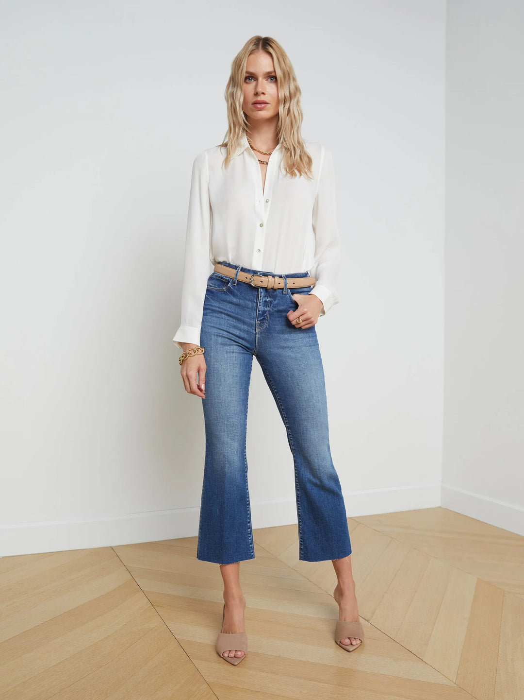 KENDRA HIGH RISE CROP FLARE (CAMBRIDGE) - L'AGENCE
