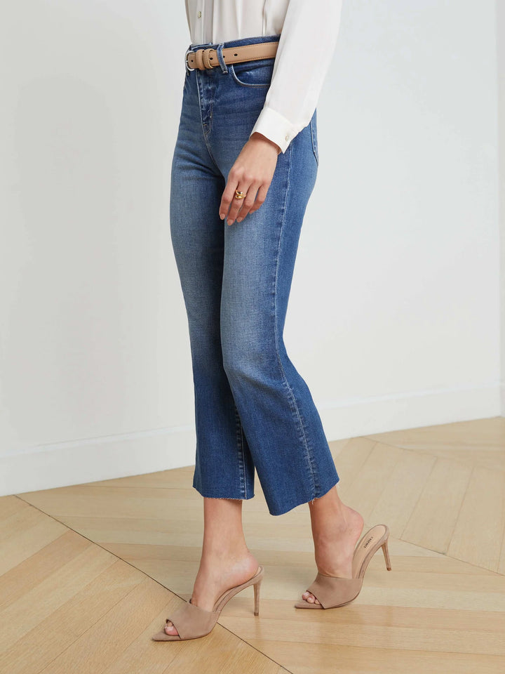 KENDRA HIGH RISE CROP FLARE (CAMBRIDGE) - L'AGENCE