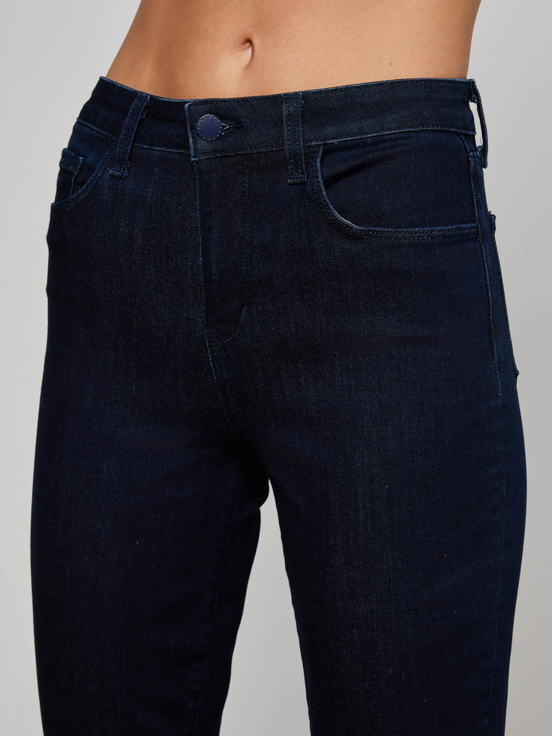 KENDRA HIGH RISE CROP FLARE (BLACK INK) - L'AGENCE