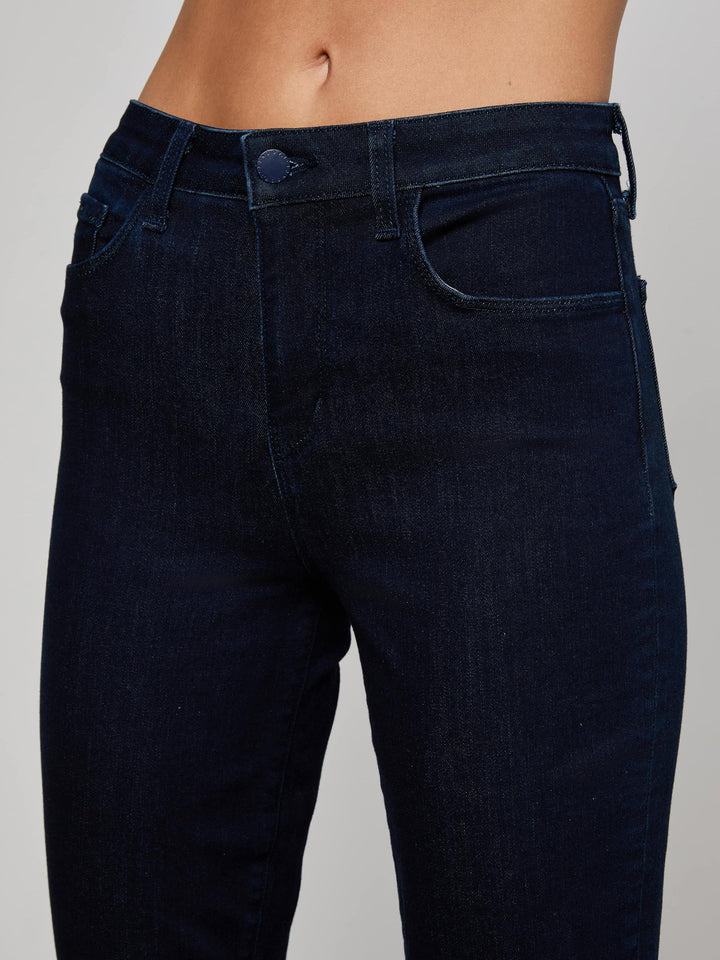 KENDRA HIGH RISE CROP FLARE (BLACK INK) - L'AGENCE