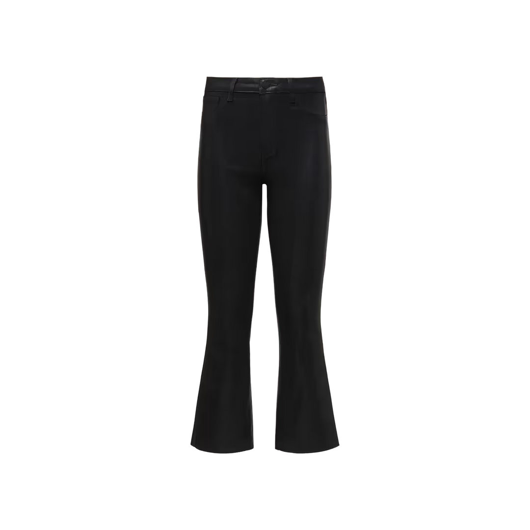 KENDRA HIGH RISE CROP FLARE (NOIR COATED) - L'AGENCE