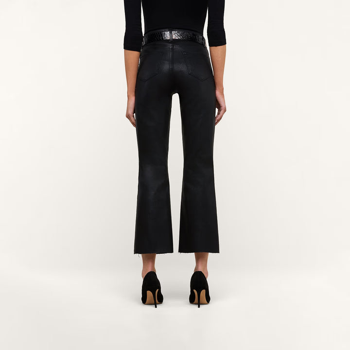 KENDRA HIGH RISE CROP FLARE (NOIR COATED) - L'AGENCE