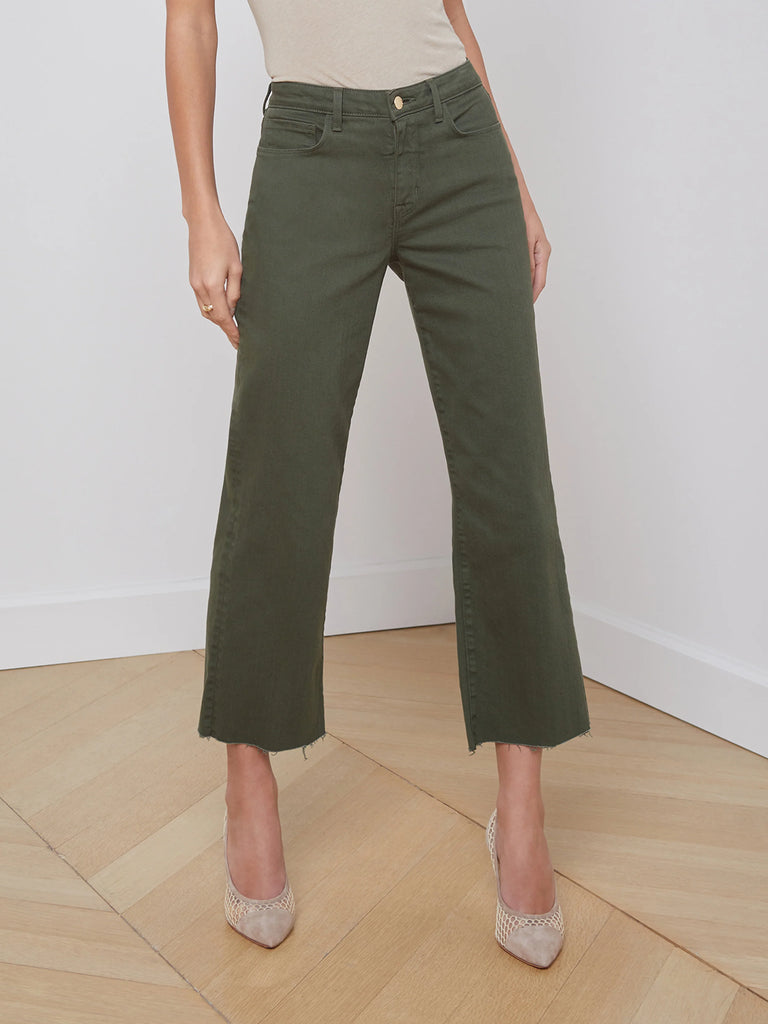 WANDA HIGH RISE WIDE LEG CROP JEAN (BALSAM) - L'AGENCE