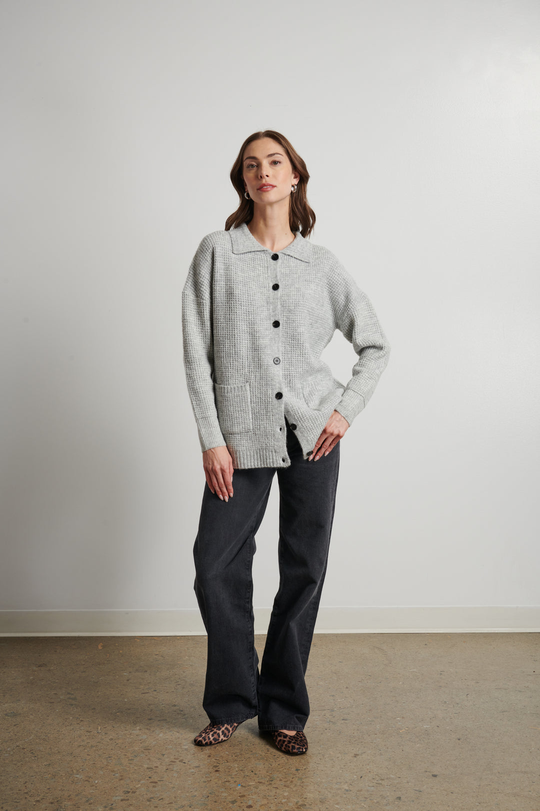 LILTH COLLARED CARDIGAN - LINE