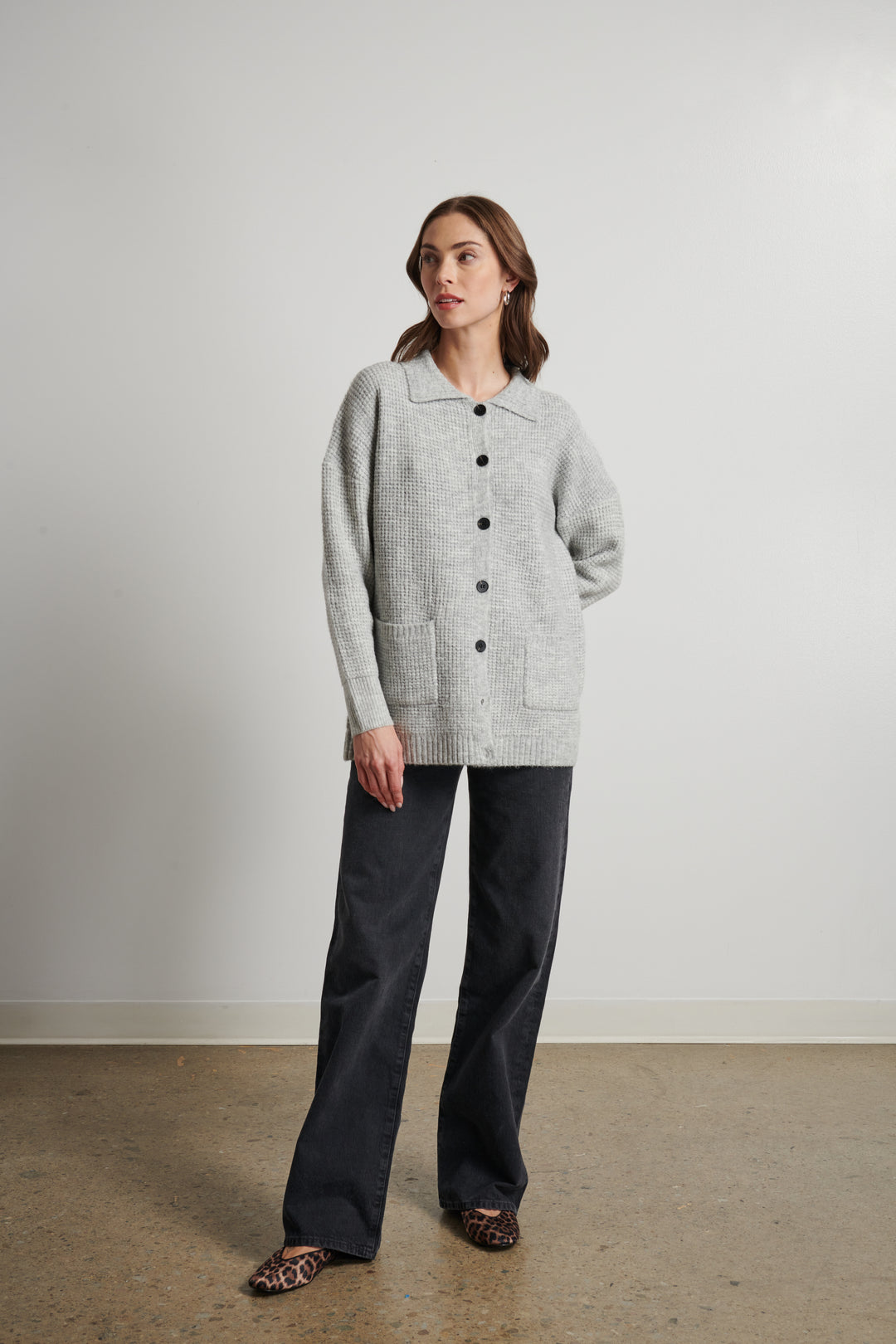 LILTH COLLARED CARDIGAN - LINE