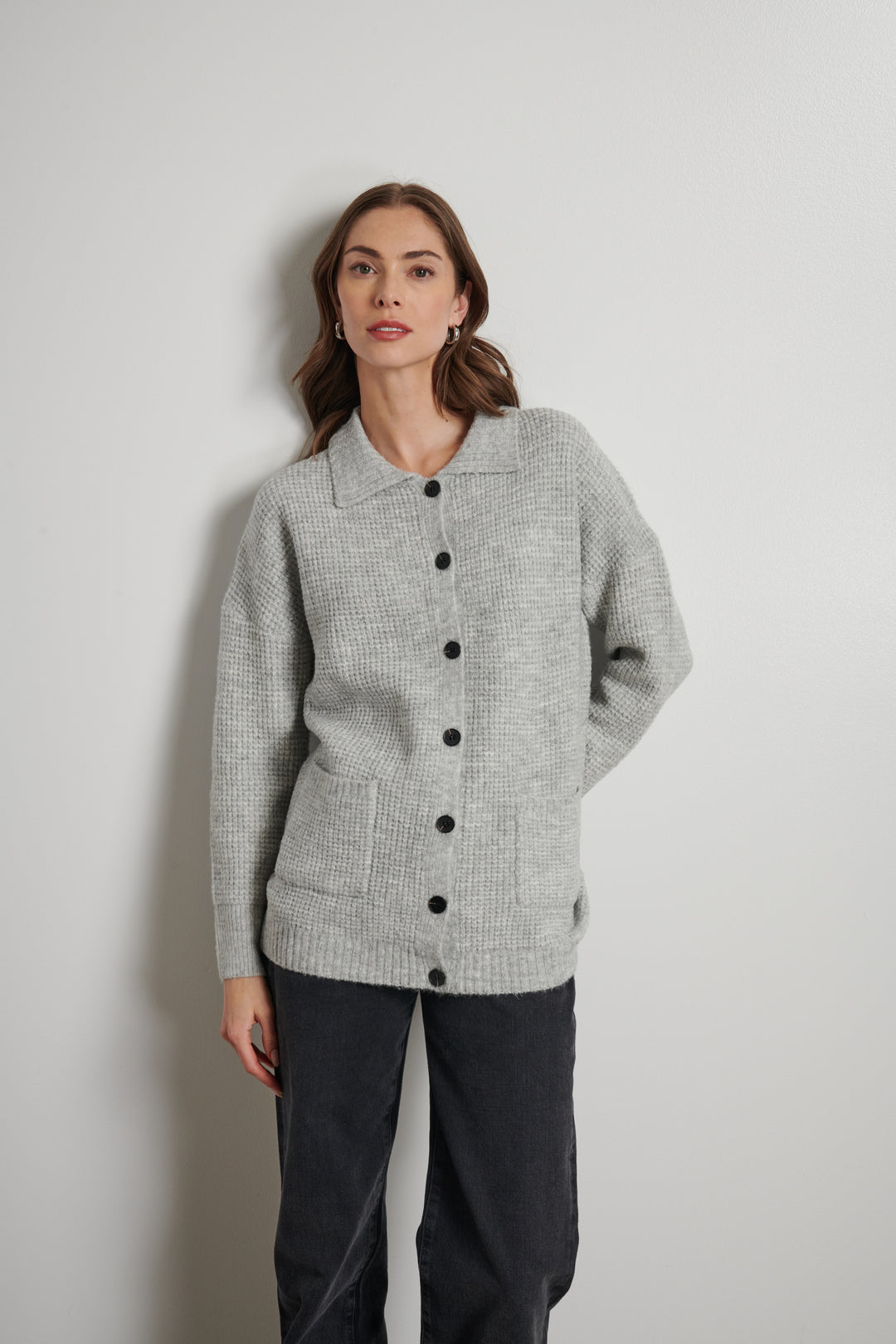 LILTH COLLARED CARDIGAN - LINE