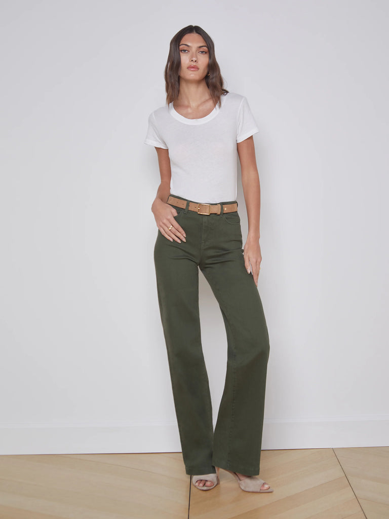 CLAYTON HIGH RISE WIDE LEG JEAN (BALSAM) - L'AGENCE