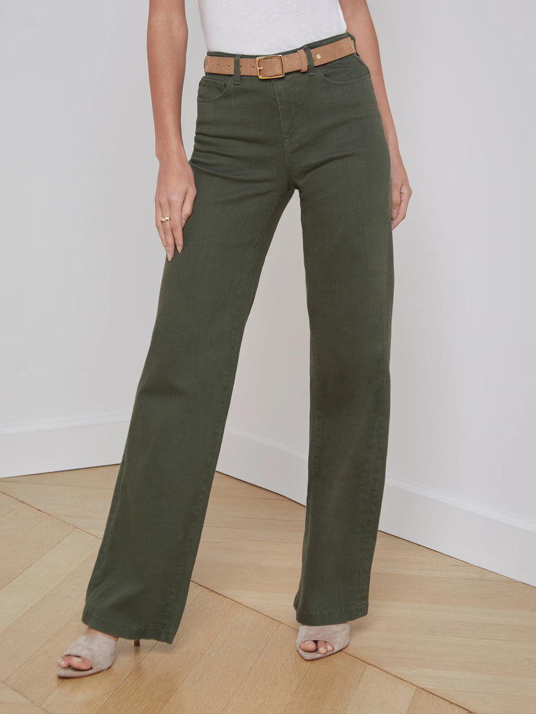 CLAYTON HIGH RISE WIDE LEG JEAN (BALSAM) - L'AGENCE
