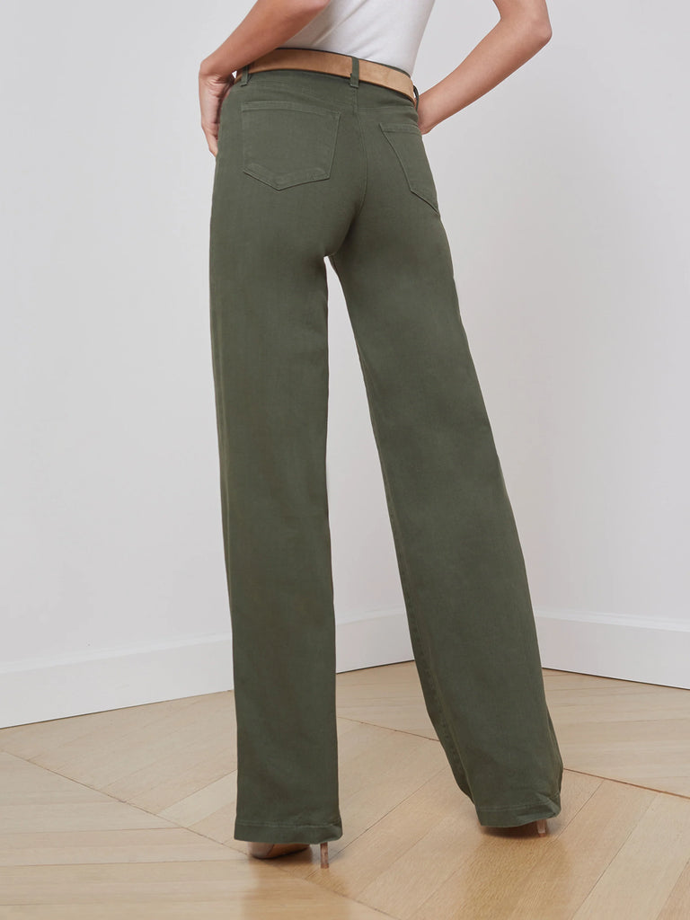 CLAYTON HIGH RISE WIDE LEG JEAN (BALSAM) - L'AGENCE
