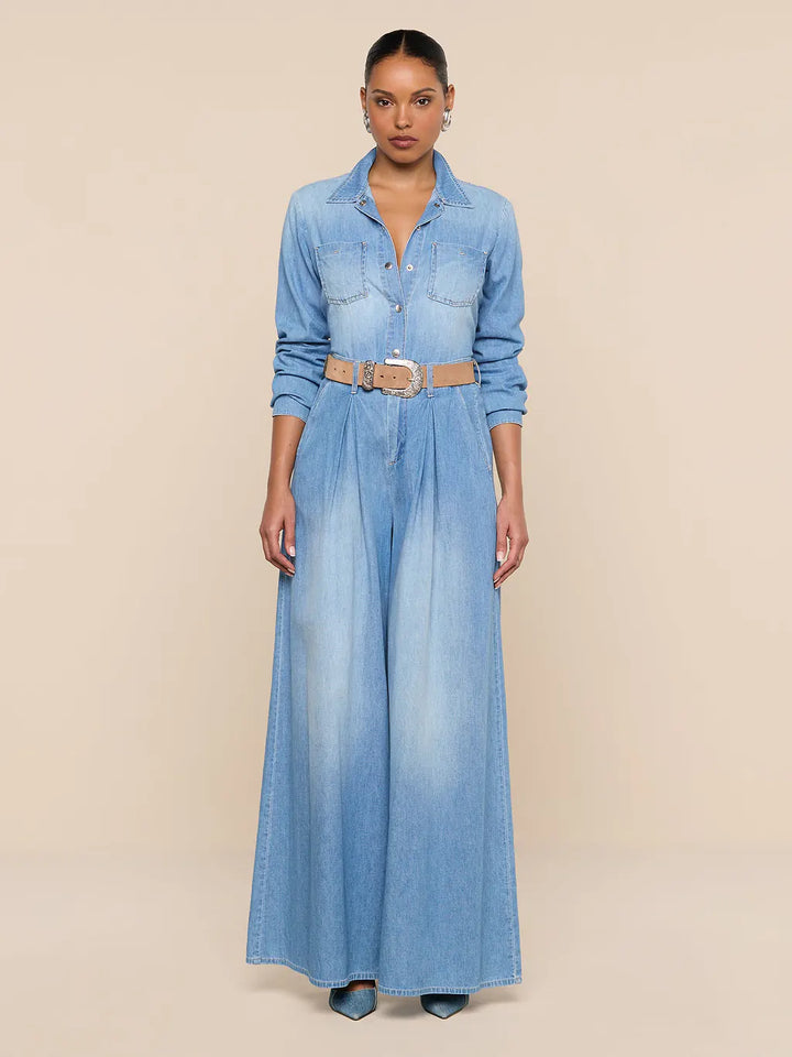 LORENZA H/R PALAZZO PANT (HAVANA) - L'AGENCE