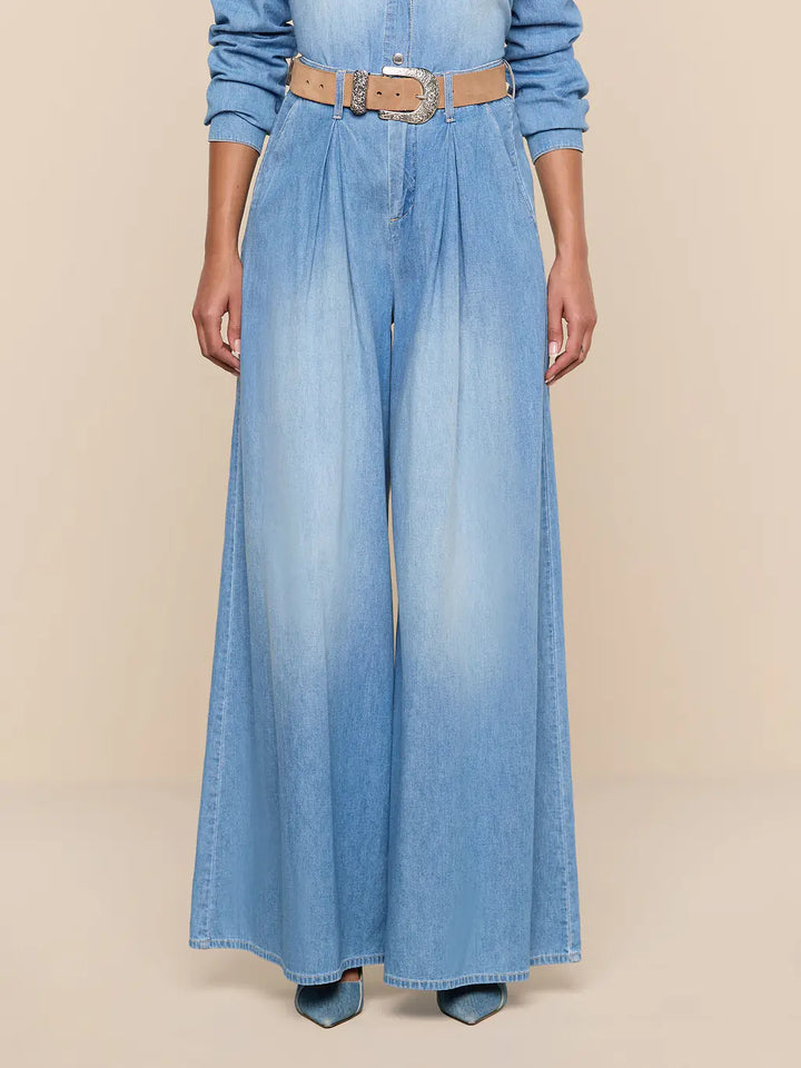 LORENZA H/R PALAZZO PANT (HAVANA) - L'AGENCE
