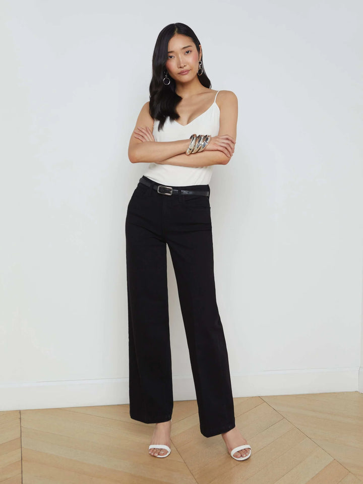 SCOTTIE HIGH RISE WIDE LEG (BLACK) - L'AGENCE