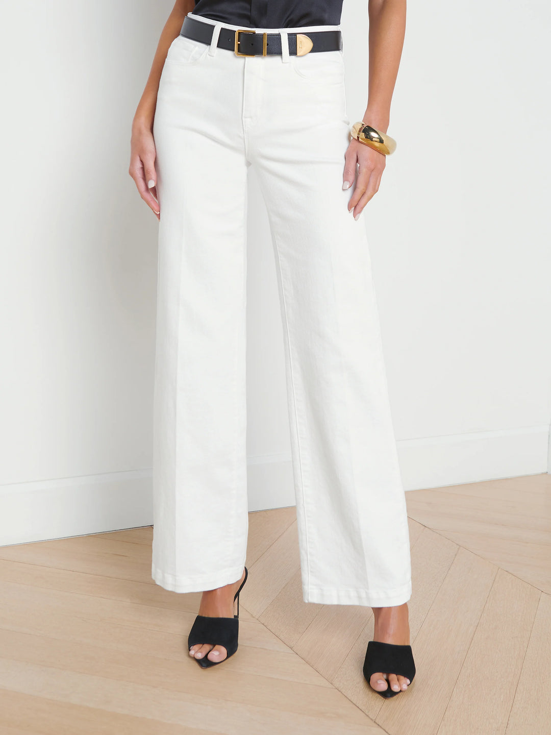 SCOTTIE HIGH RISE WIDE LEG (BLANC) - L'AGENCE