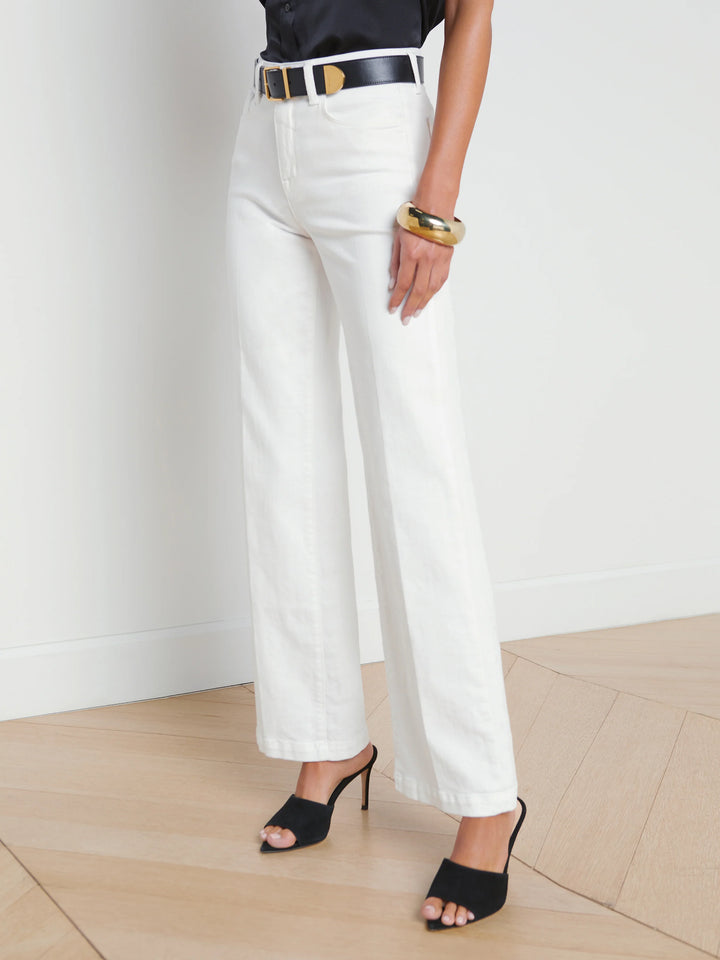 SCOTTIE HIGH RISE WIDE LEG (BLANC) - L'AGENCE