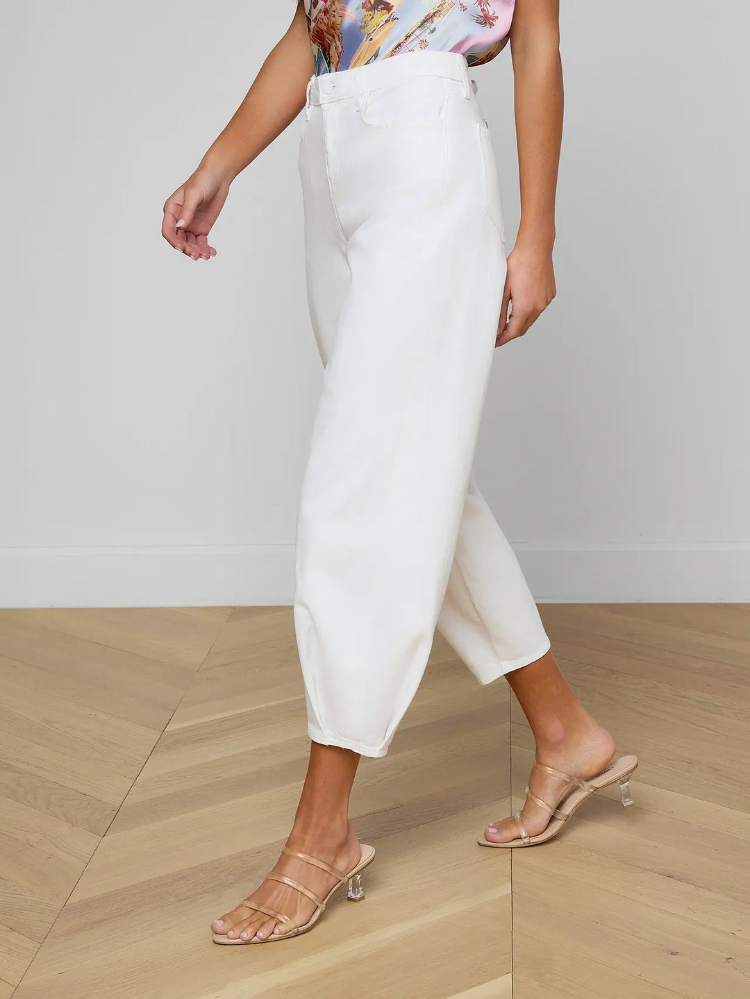 KRISTA H/R TAPERED LEG (BLANC) - L'AGENCE