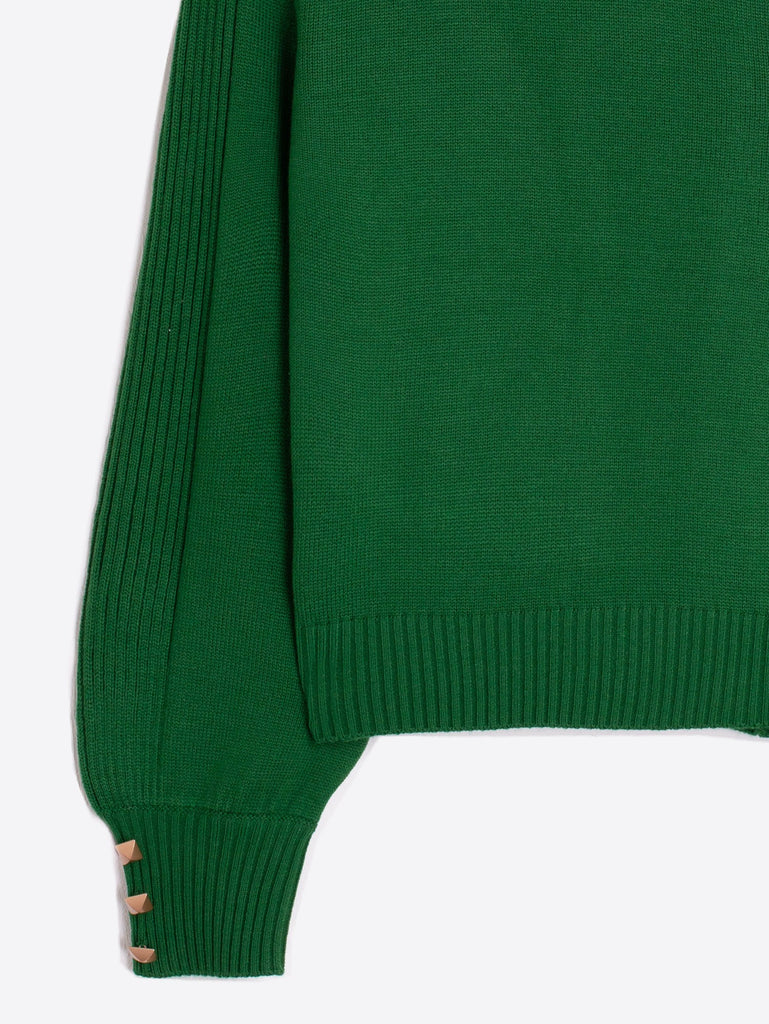 BALLOON SLEEVE SWEATER (EMERALD) - VILAGALLO
