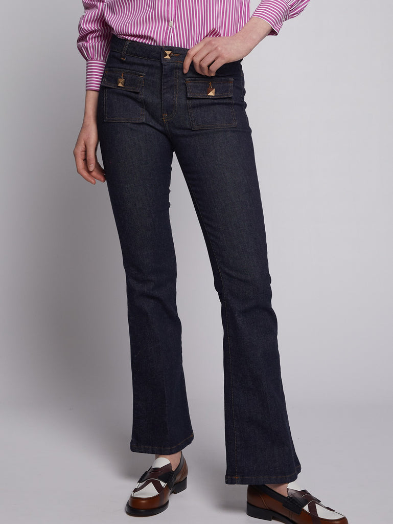 LORETTA DENIM TROUSERS - VILAGALLO