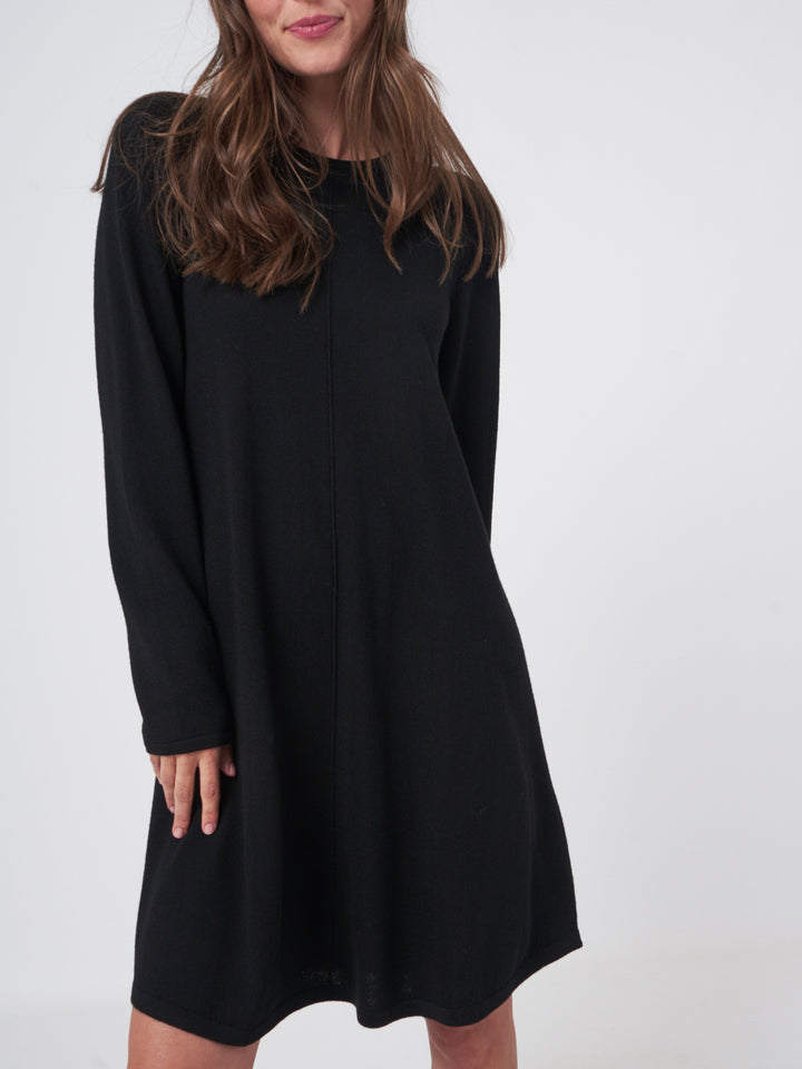 WOOL KNITTED KNEE LENGTH DRESS - REPEAT
