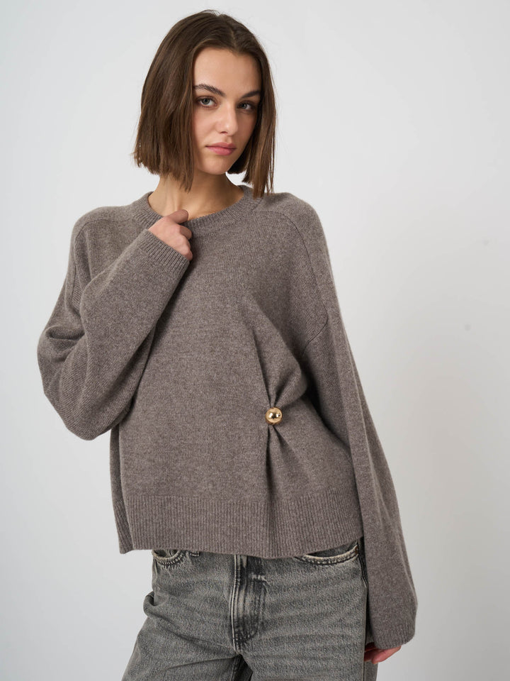 EXTRAFINE BABY WOOL SWEATER (CONCRETE) - REPEAT