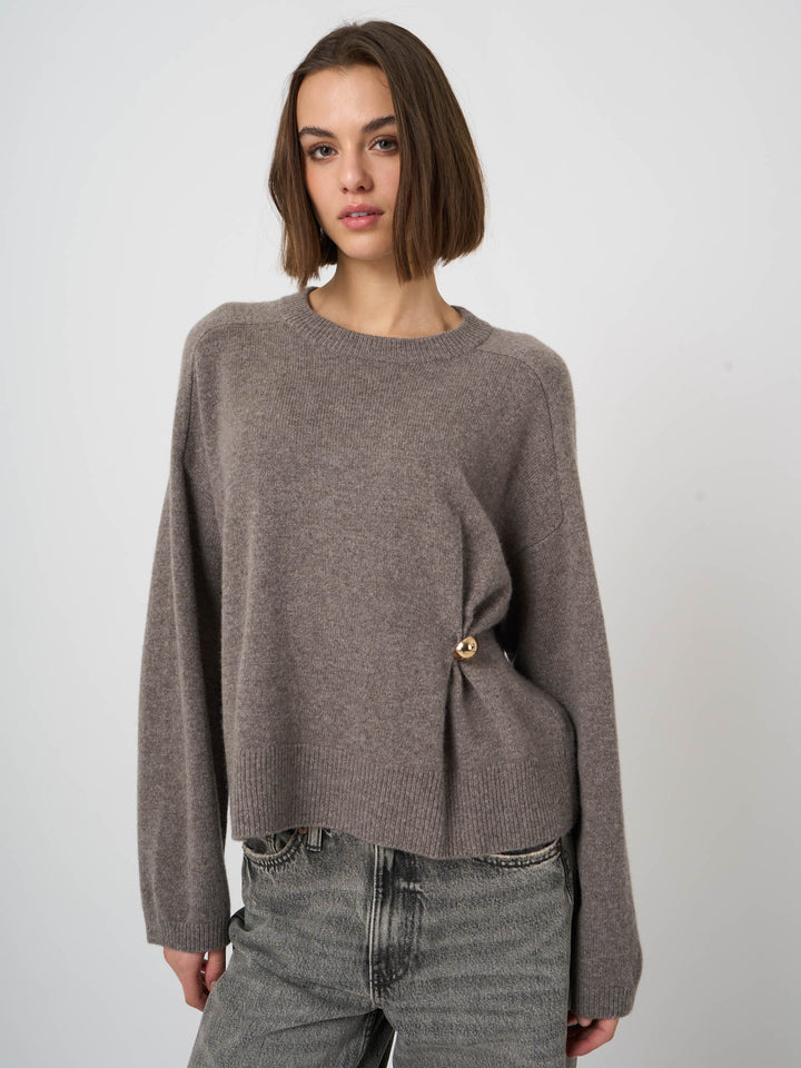 EXTRAFINE BABY WOOL SWEATER (CONCRETE) - REPEAT