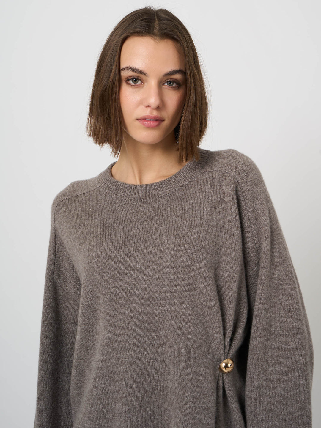 EXTRAFINE BABY WOOL SWEATER (CONCRETE) - REPEAT