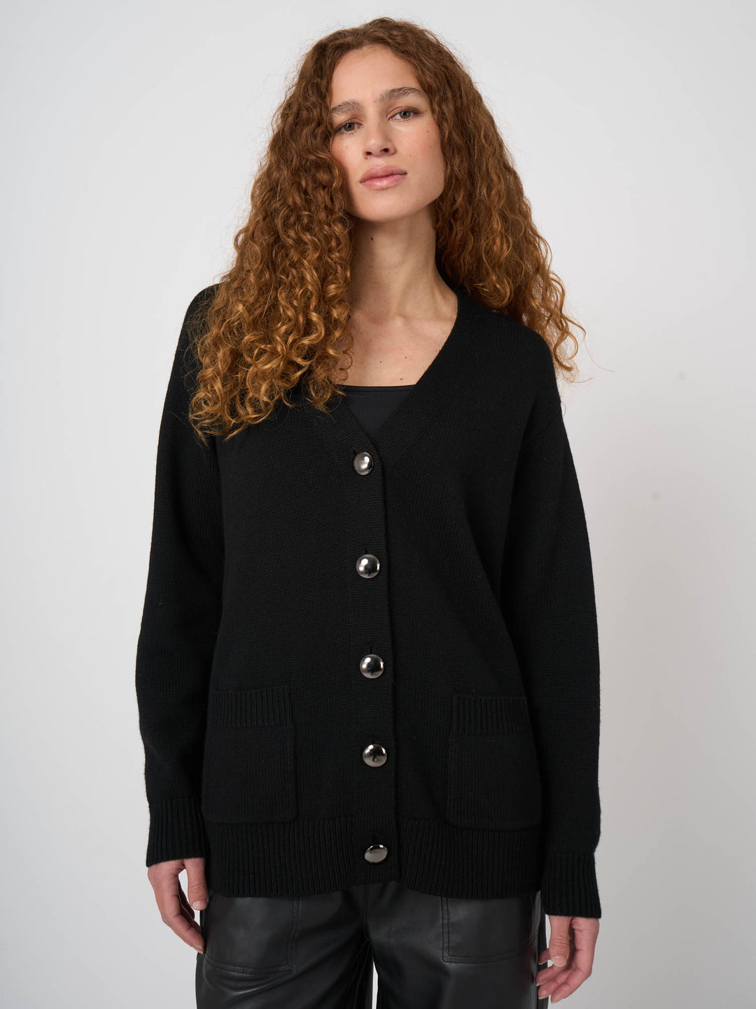 WOOL LONG CARDIGAN (BLACK) - REPEAT