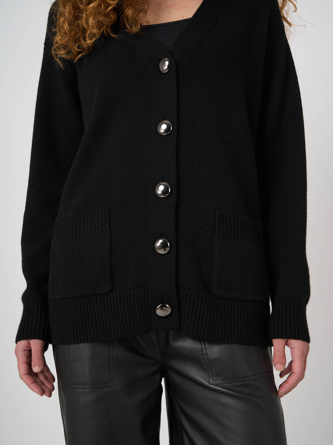 WOOL LONG CARDIGAN (BLACK) - REPEAT