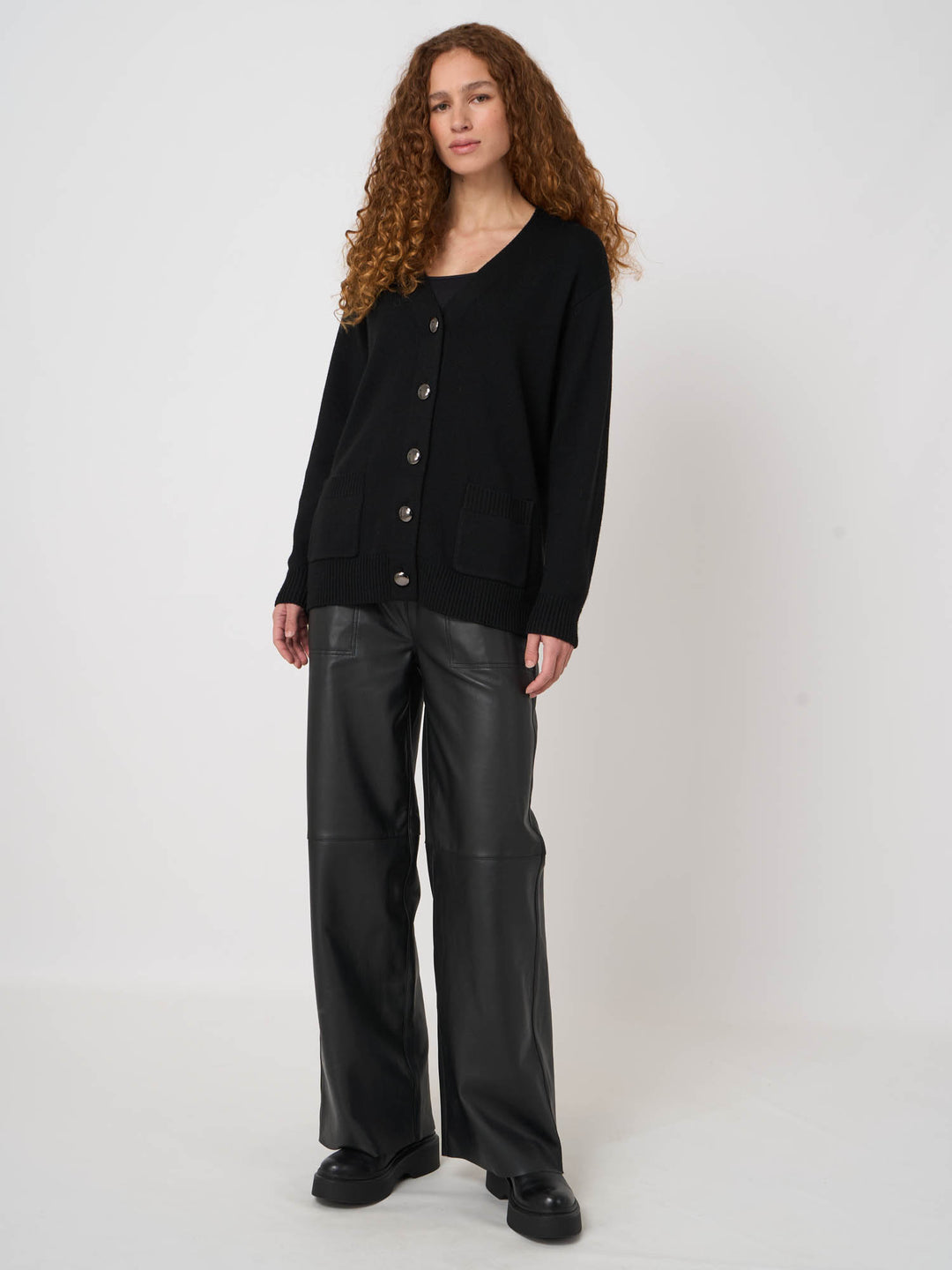 WOOL LONG CARDIGAN (BLACK) - REPEAT