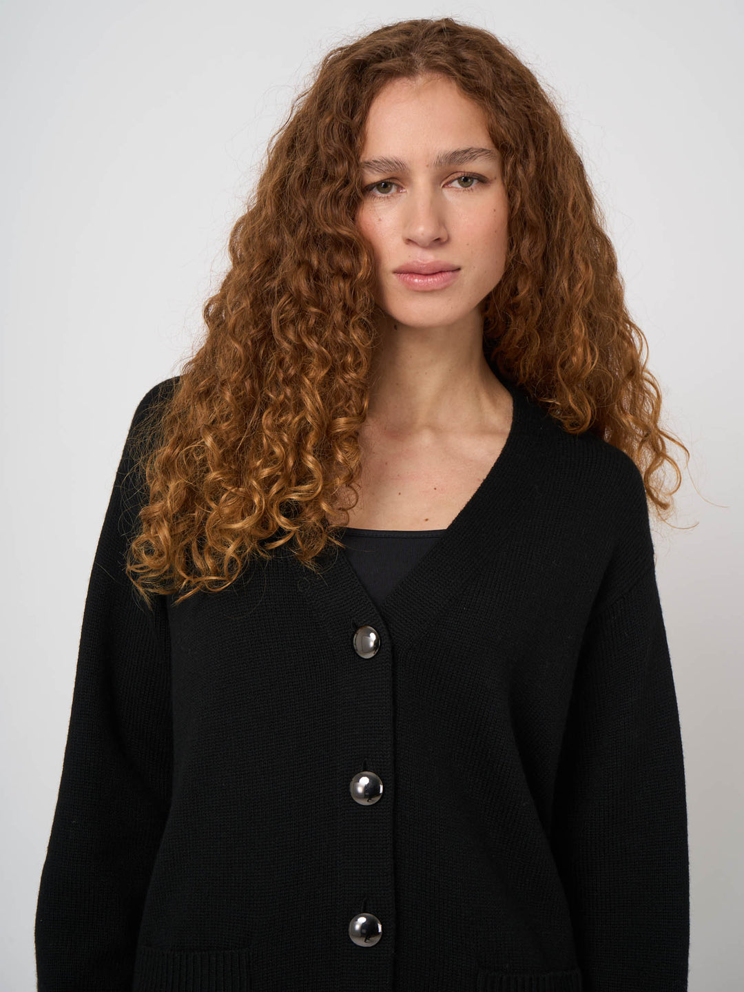 WOOL LONG CARDIGAN (BLACK) - REPEAT