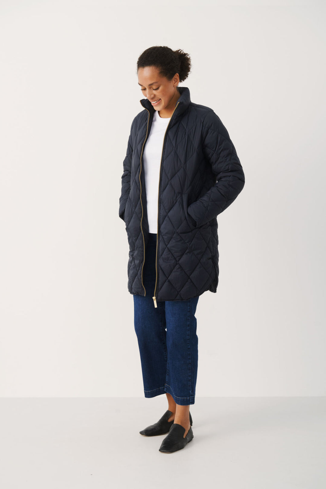 OLILAS QUILTED COAT (DARK NAVY) - PART TWO