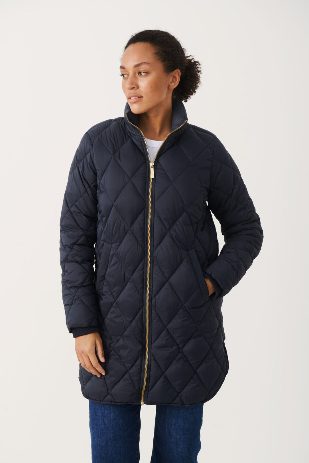 OLILAS QUILTED COAT (DARK NAVY) - PART TWO