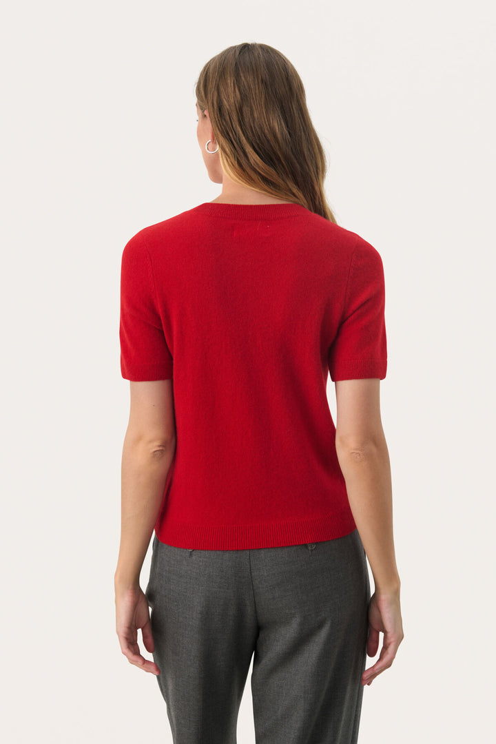 EVERLOTTA SHORT SLEEVE CASHMERE SWEATER  (SALSA) - PART TWO