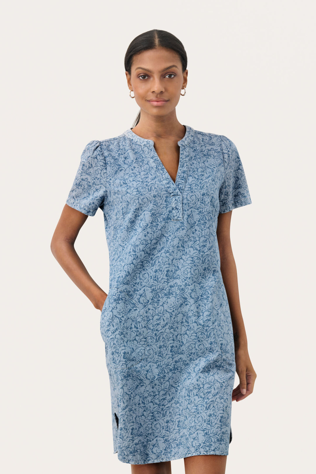 AMINASE DRESS (DENIM ROSE)