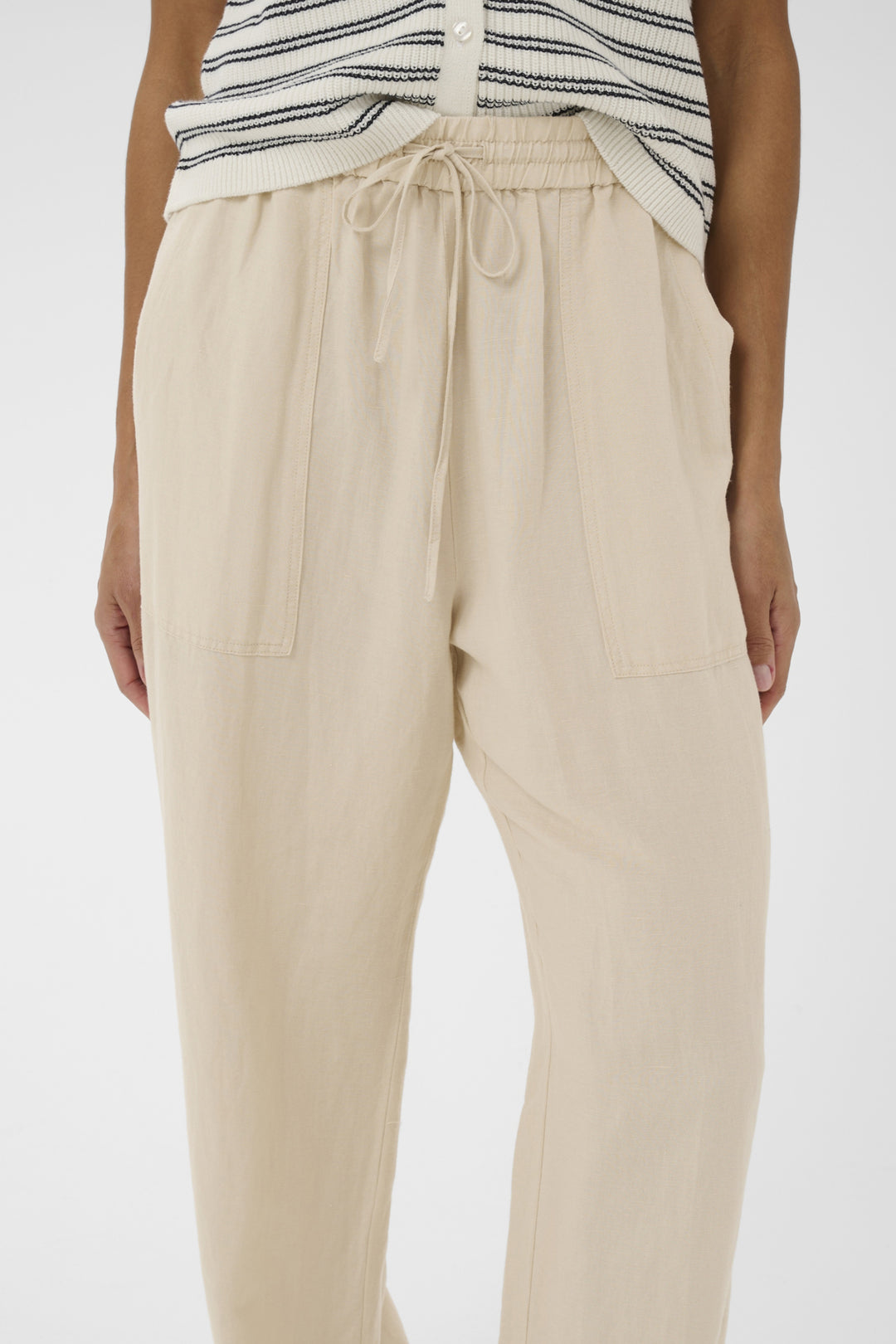 ENIOLA LINEN BLEND PANT (FRENCH OAK) - PART TWO