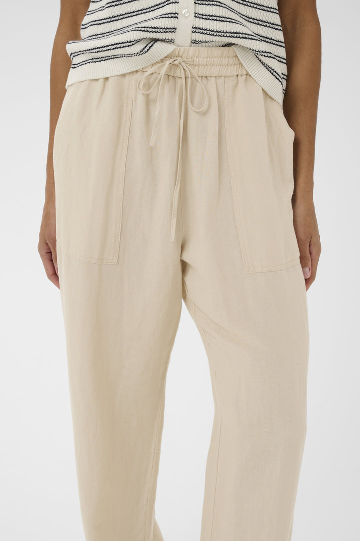 ENIOLA LINEN BLEND PANT (FRENCH OAK) - PART TWO