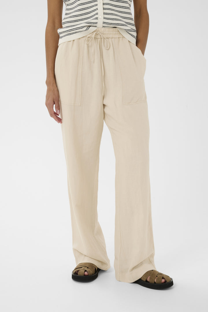 ENIOLA LINEN BLEND PANT (FRENCH OAK) - PART TWO