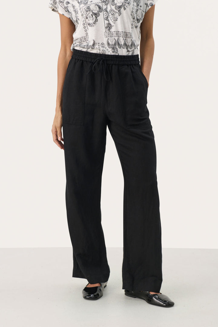 ENIOLA LINEN BLEND PANT (BLACK) - PART TWO