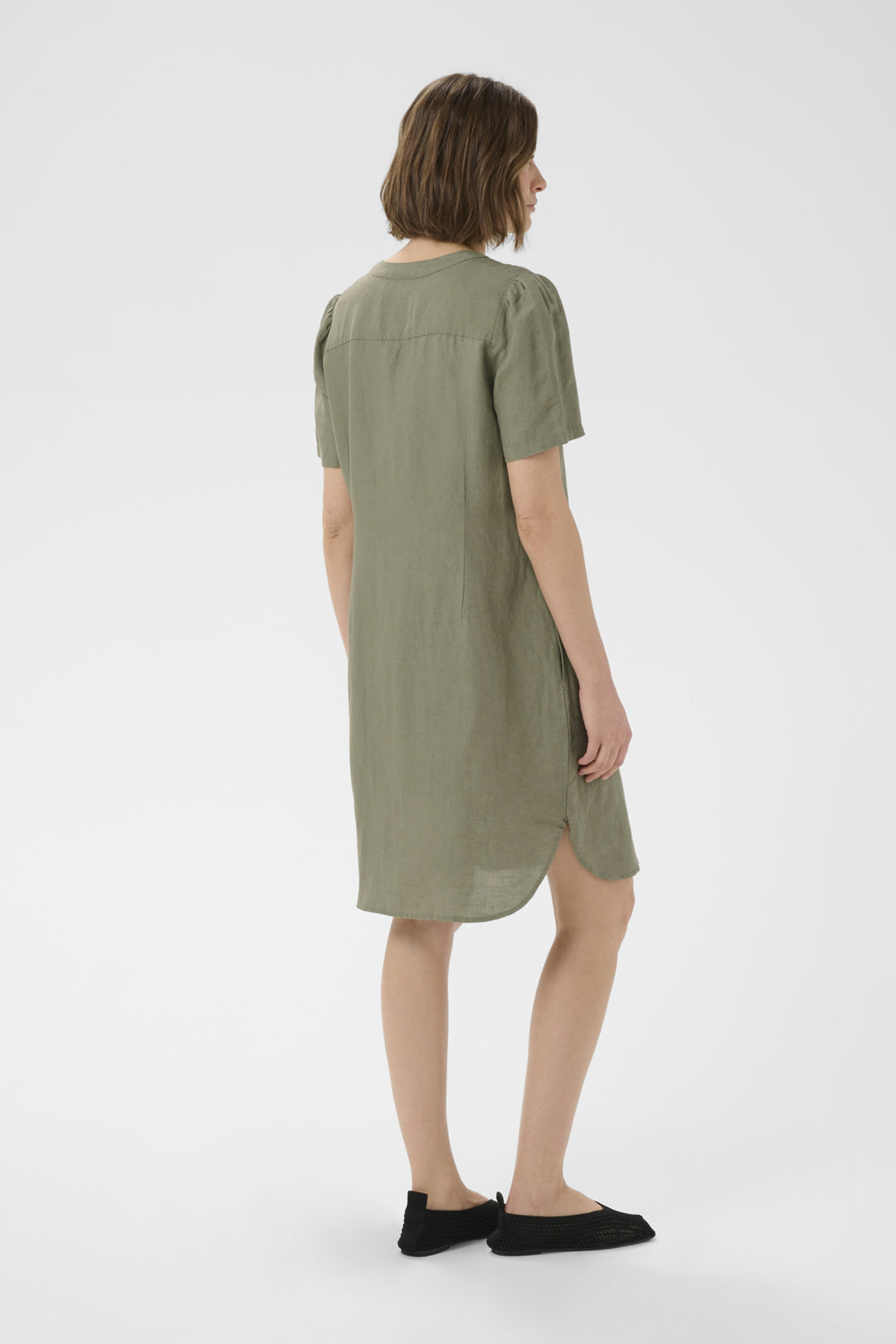 AMINASE LINEN BLEND DRESS (VETIVER) - PART TWO